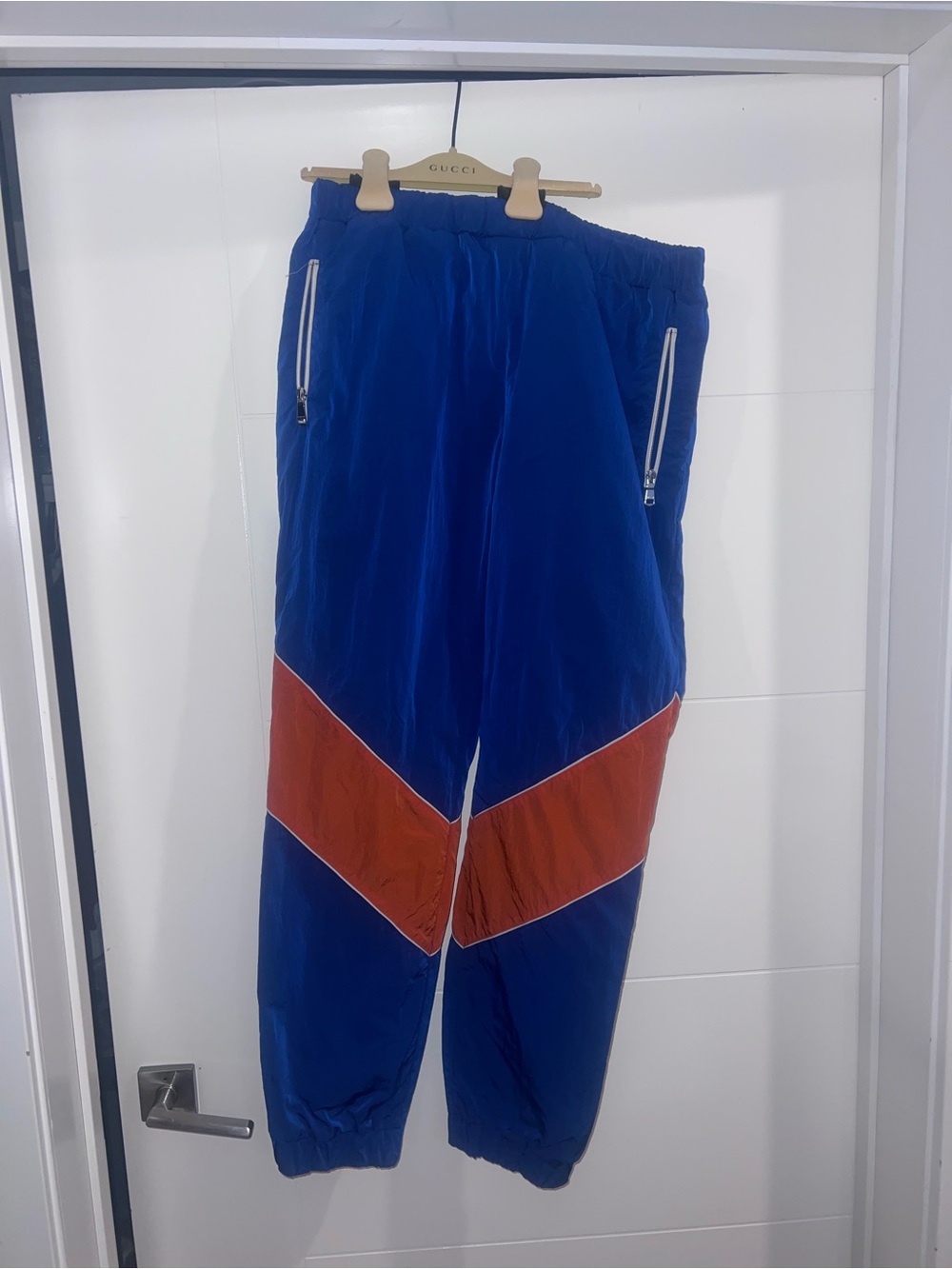 Gucci Royal Blue and Orange nylon track pants
